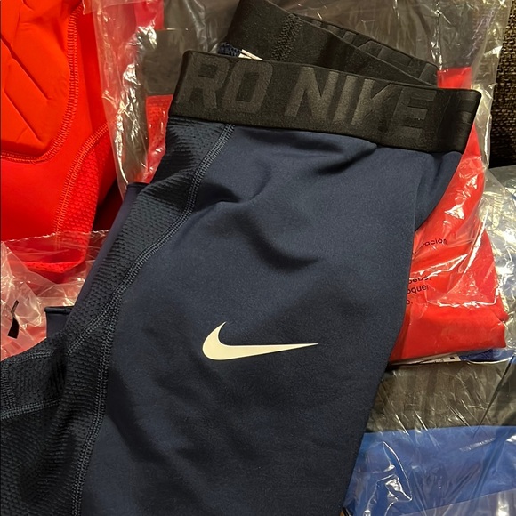 Nike Pro Navy Blue Leggings - Picture 1 of 4